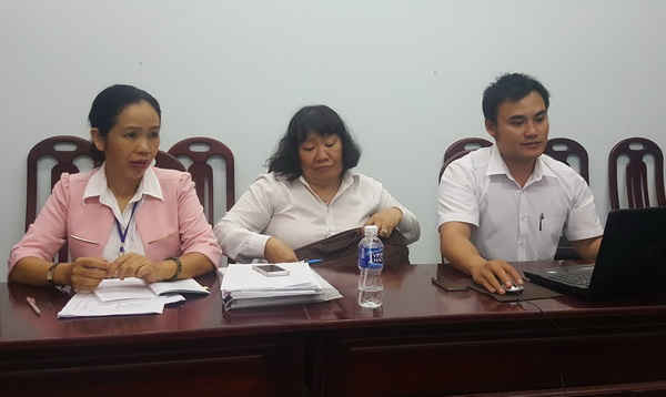 Phó chánh án Toà án tỉnh Bình Thuận Nguyễn Thị Hiệp Hoà chủ trì buổi thương lượng lần thứ 4 ngày 14/10/2016.