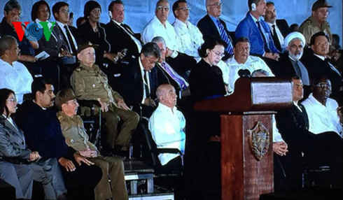 Chủ tịch Quốc hội Nguyễn Thị Kim Ngân phát biểu Lễ tưởng niệm Lãnh tụ Cuba Fidel Castro.