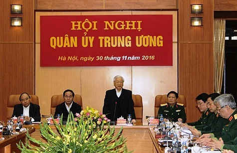 Tổng Bí thư Nguyễn Phú Trọng phát biểu chỉ đạo Hội nghị Quân ủy Trung ương