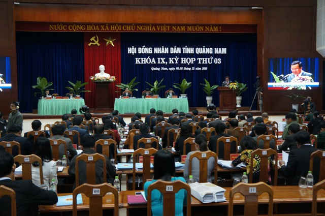 Quang cảnh phiên khai mạc Kỳ họp thứ 3, HĐND tỉnh Quảng Nam khóa IX