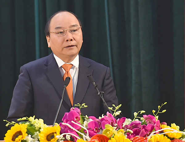  Thủ tướng Nguyễn Xuân Phúc phát biểu tại buổi lễ sáng 11/12. Ảnh: chinhphu.vn