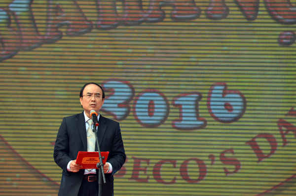 Ông Nguyễn Hồng Linh - TGĐ Habeco phát biểu tại Ngày hội