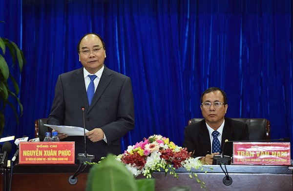Thủ tướng Nguyễn Xuân Phúc phát biểu chỉ đạo tại buổi làm việc với Lãnh đạo tỉnh Bình Dương - Ảnh: Chinhphu.vn 