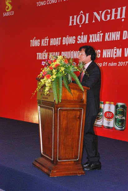 ông Lê Hồng Xanh - Phụ trách Ban điều hành Sabeco phát biểu khai mạc Hội nghị