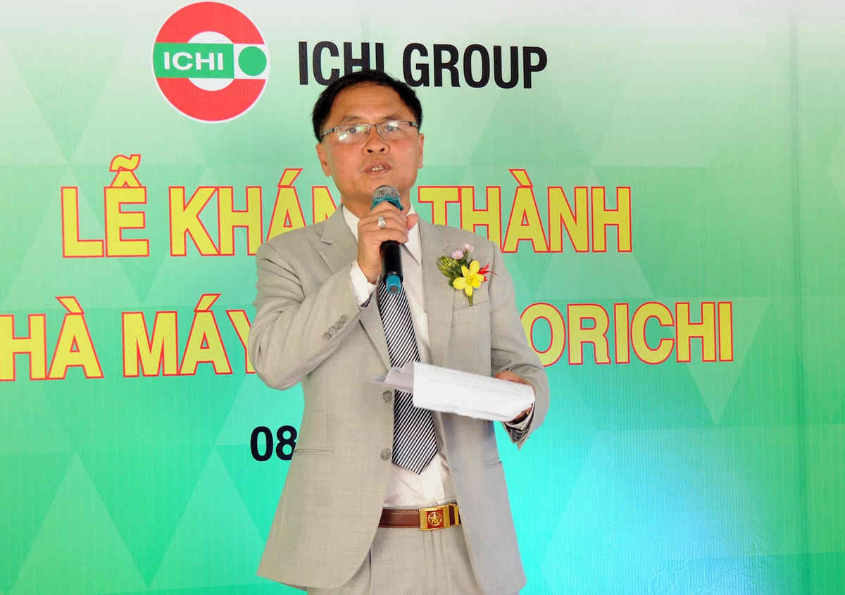 Ông Nguyễn Duy Long, Tổng giám đốc Ichi Group phát biểu tại Lễ khánh thành nhà máy sơn Morichi.