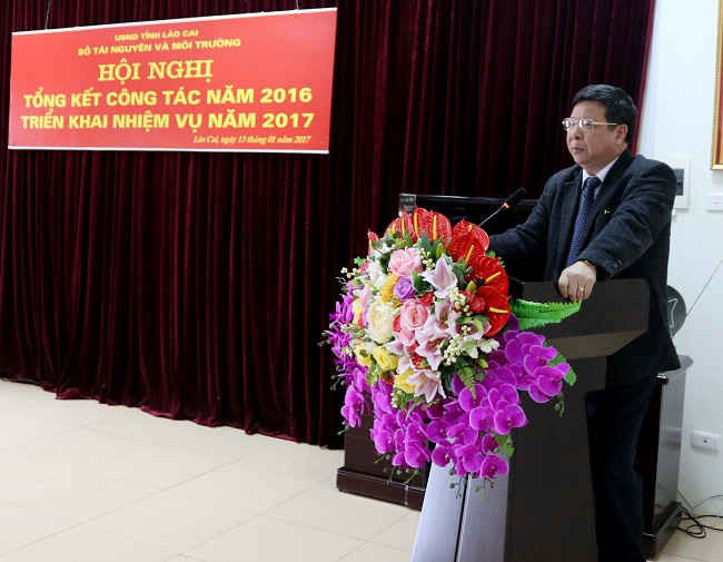 Ông Lê Ngọc Hưng, Phó Chủ tịch UBND tỉnh Lào Cai phát biểu chỉ đạo hội nghị
