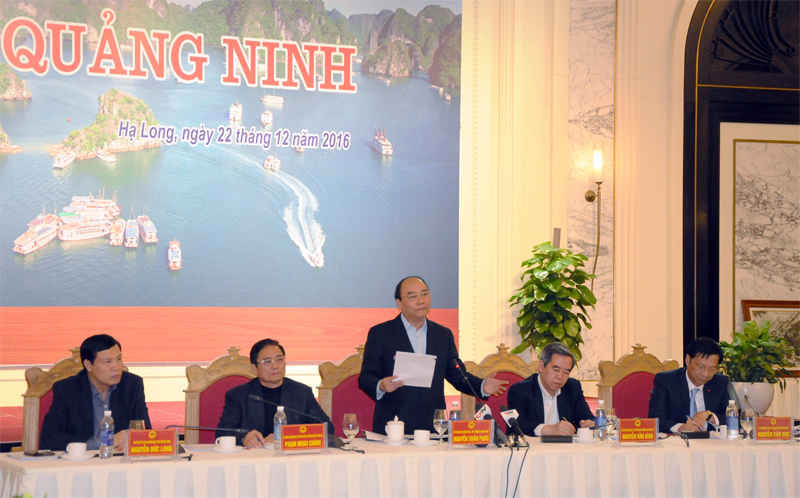 Thủ tướng phát biểu trong buổi làm việc với Tỉnh Quảng Ninh