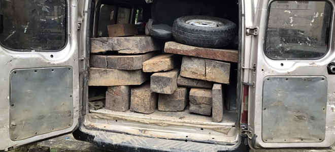17 phách gỗ được xe khách vận chuyển đi tiêu thụ thì bị bắt giữ