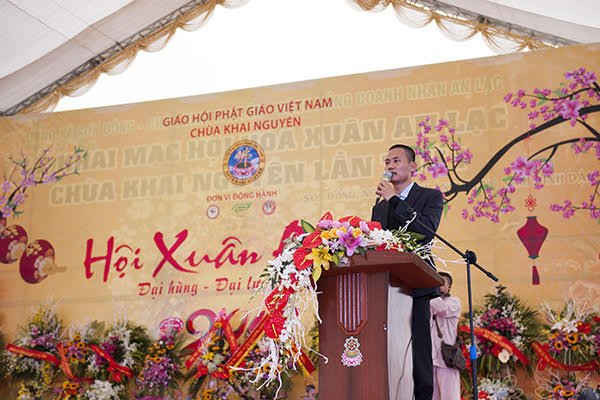 Ông Vương Văn Tân, Trưởng Ban điều hành Cộng đồng doanh nhân An lạc chia sẻ về ý nghĩa của sự kiện