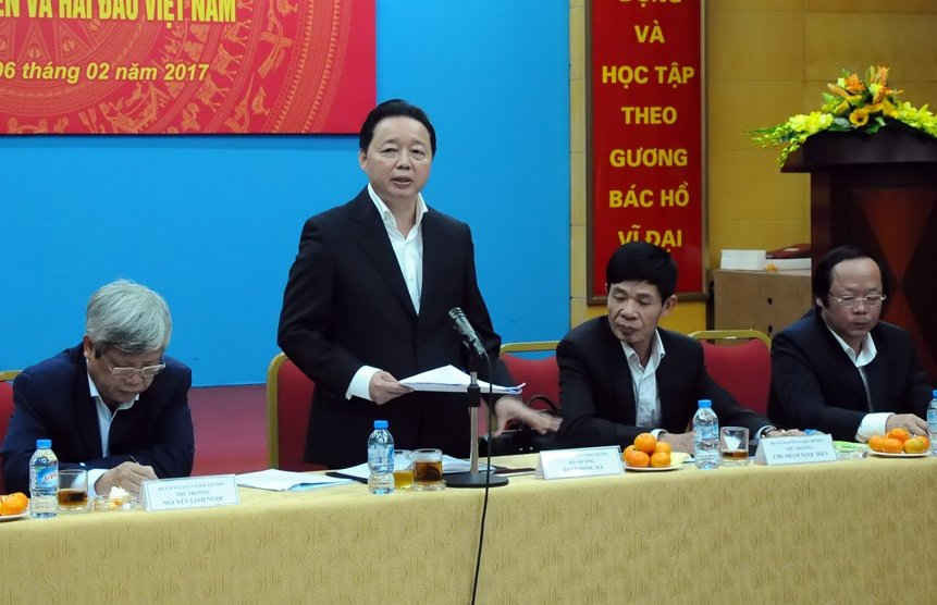 Bộ trưởng Trần Hồng Hà phát biểu tại buổi làm việc với Tổng cục Biển và Hải đảo Việt Nam 