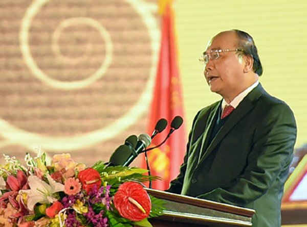 Thủ tướng Nguyễn Xuân Phúc phát biểu tại buổi Lễ