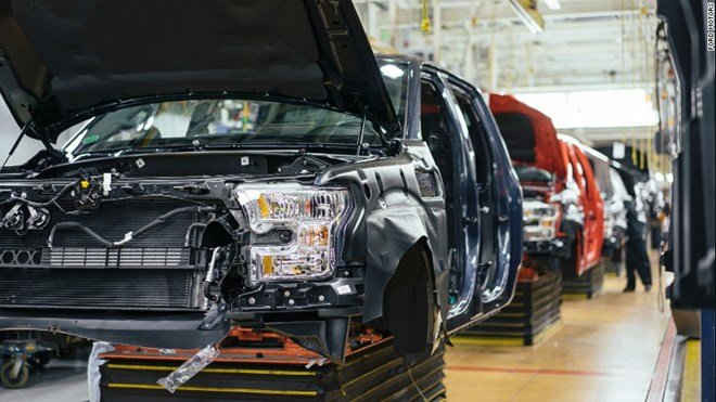 Một nhà máy sản xuất ôtô ở bang Michigan, Mỹ. (Nguồn: CNN)
