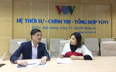 Ông Ngọ Duy Hiểu - Phó Trưởng đoàn chuyên trách Đoàn ĐBQH TP Hà Nội trả lời phỏng vấn VOV