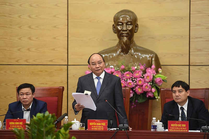 Thủ tướng phát biểu tại buổi làm việc với lãnh đạo chủ chốt tỉnh Nghệ An.