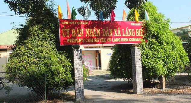       UBND xã Láng Biển, huyện Tháp Mười – Nơi ông Võ Quang Thắng làm việc.