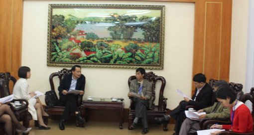 Quang cảnh buổi làm việc giữa Cục Quản lý Tài nguyên nước và Sở TN&MT tỉnh Bắc Ninh ngày 28/2