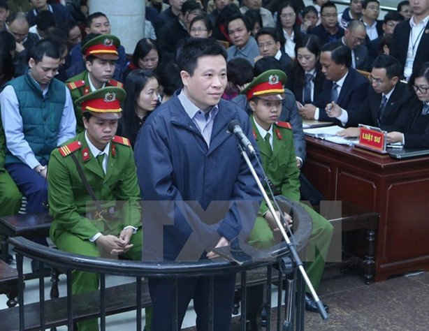 Hà Văn Thắm tại phiên tòa. Ảnh: TTXVN