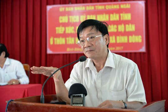 Thay mặt tỉnh Quảng Ngãi, ông Trần Ngọc Căng, Chủ tịch UBND tỉnh Quảng Ngãi, đã gửi lời xin lỗi đến người dân.