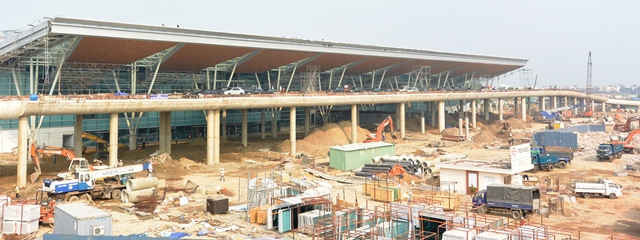 Hầu hết các khối lượng công việc của công trình Nhà ga hành khách quốc tế Đà Nẵng đã cơ bản hoàn thành