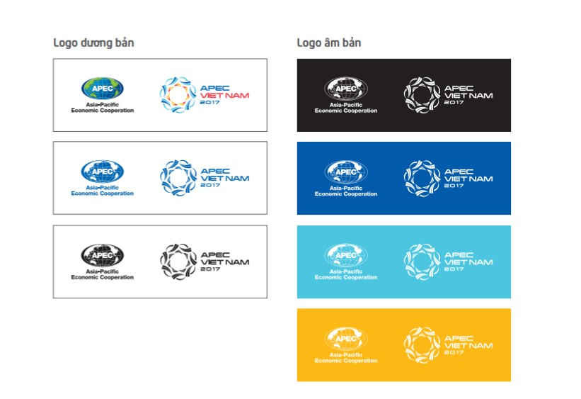 Logo APEC VIET NAM 2017 âm bản và dương bản