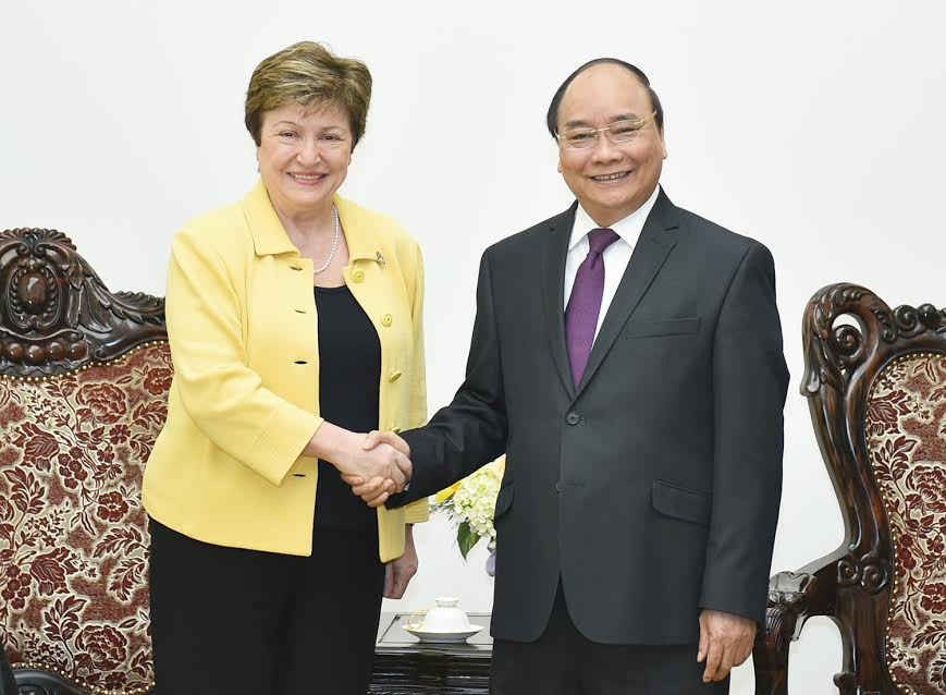 Thủ tướng Nguyễn Xuân Phúc tiếp Tổng Giám đốc điều hành Ngân hàng Thế giới (WB), bà Kristalina I. Georgieva.
