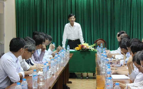 Thứ trưởng Bộ TN&MT Chu Phạm Ngọc Hiển phát biểu chỉ đạo tại buổi làm việc