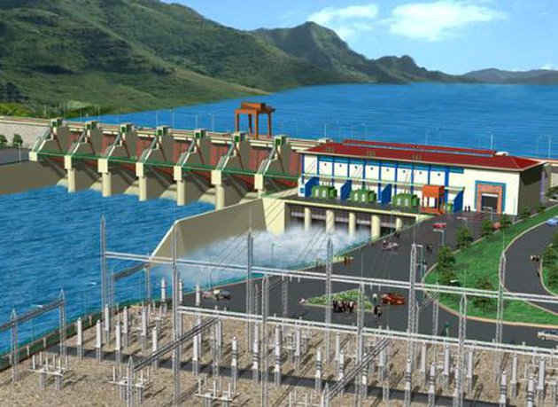 Hình ảnh bản vẽ phối cảnh nhà máy thủy điện Bảo Nhai