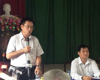 Ông Trần Phong – Cục trưởng Cục Môi trường miền Nam  phát biểu tại buổi đối thoại.