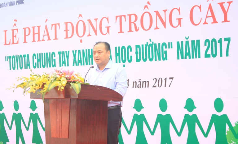 Ông Nguyễn Việt Dũng, Giám đốc Trung tâm Đào tạo và Truyền thông Môi trường, Tổng Cục Môi trường (Bộ TN&MT) phát biểu tại Lễ phát động