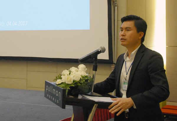 Phó giám đốc Sở TN&MT HN Lê Tuấn Định tổng kết tại Hội thảo Quản lý chất lượng môi trường không khí thành phố hà nội.