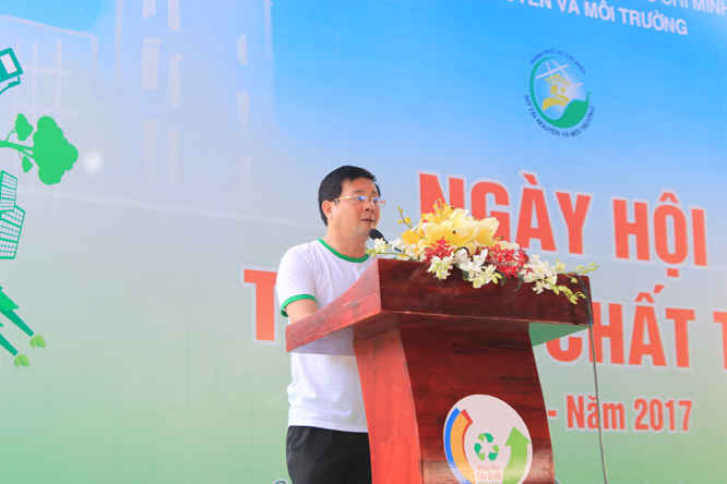 Ông Nguyễn Toàn Thắng, Thành ủy viên, Giám đốc Sở TN&MT TP.HCM phát biểu tại Ngày hội