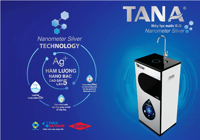 Máy lọc nước R.O Tân Á Nanometer Silver- sản phẩm cao cấp mới của Tập đoàn Tân Á Đại Thành