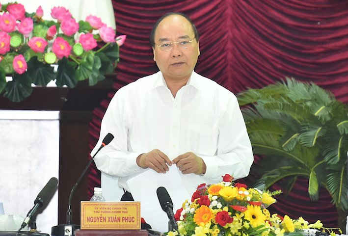 Thủ tướng Nguyễn Xuân Phúc phát biểu tại cuộc làm việc với lãnh đạo chủ chốt tỉnh Bình Thuận.