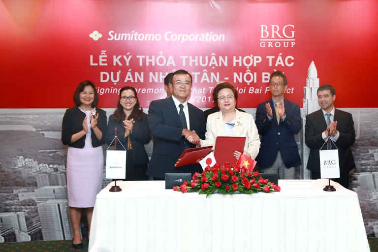 Lễ ký kết thỏa thuận hợp tác dự án Nhật Tân - Nội Bài giữa Tập đoàn BRG và Sumitomo