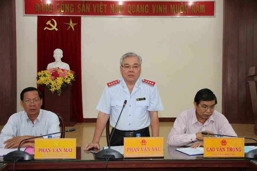 Tổng Thanh tra Chính phủ Phan Văn Sáu kết luận buổi làm việc với lãnh đạo tỉnh Bến Tre