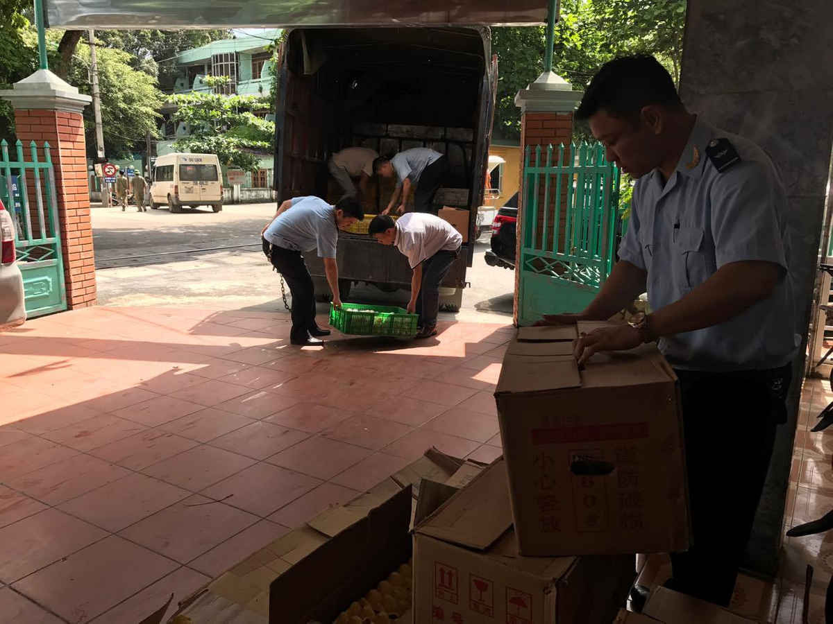 Lực lượng chức năng tỉnh Lào Cao phát hiện số lượng lơn trứng gia cầm Trung Quốc nhập lậu vào VN