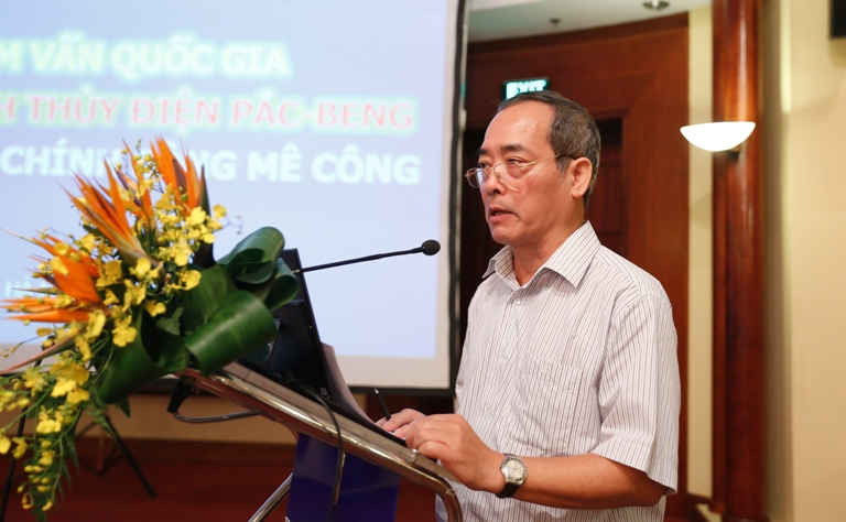 Ông Trần Đức Cường – Phó Chánh Văn phòng Thường trực Ủy ban sông Mê Công Việt Nam phát biểu tại Hội thảo