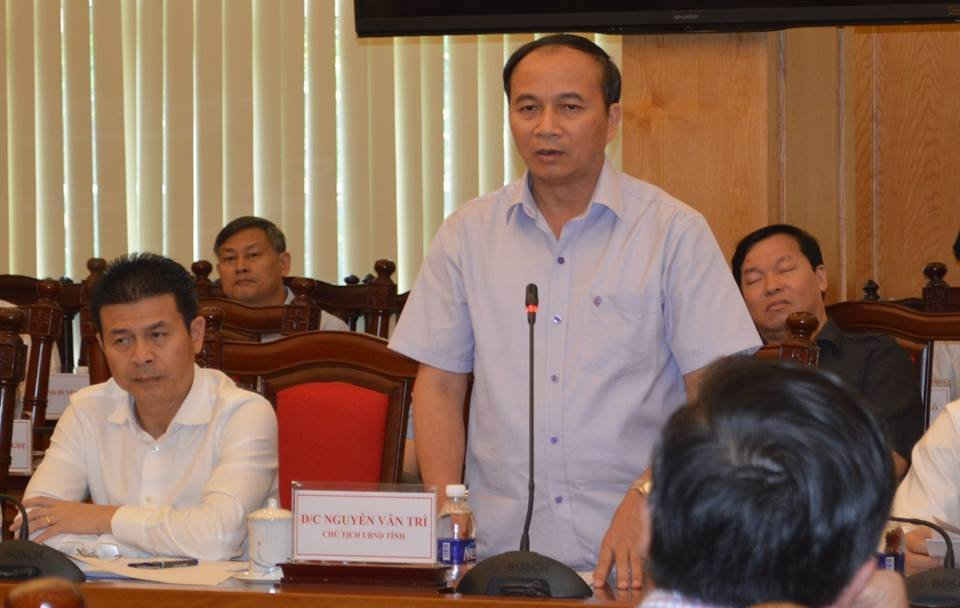 Chủ tịch UBND tỉnh Vĩnh Phúc Nguyễn Văn Trì phát biểu tại cuộc kiểm tra. - Ảnh: VGP