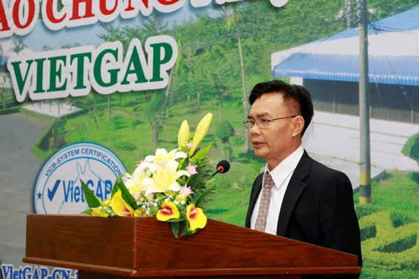 Đại diện C.P. Việt Nam, TS. Kiều Minh Lực - Phó Tổng giám đốc Công ty phát biểu tại buổi lễ