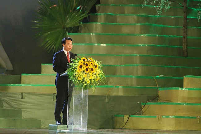 Ông Đỗ Đức Duy – Chủ tịch UBND tỉnh Yên Bái phát biểu khai mạc năm du lịch Yên Bái 2017