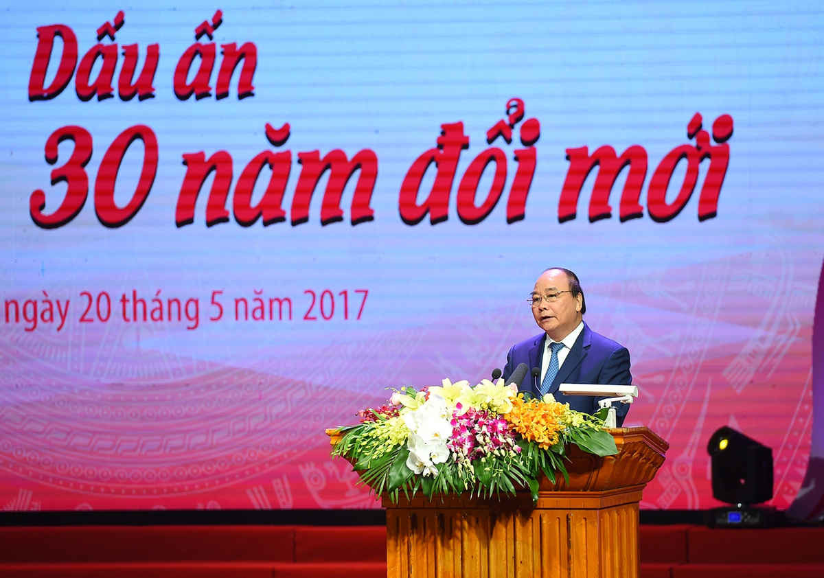 Thủ tướng Chính phủ Nguyễn Xuân Phúc phát biểu tại buổi Lễ