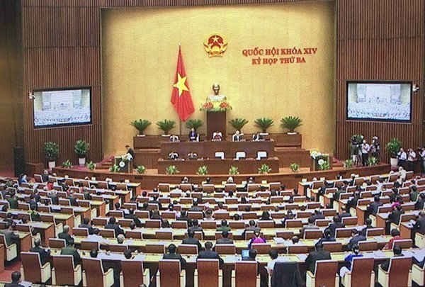 Toàn cảnh phiên khai mạc Kỳ họp thứ 3, Quốc hội khóa XIV. Ảnh: Việt Hùng