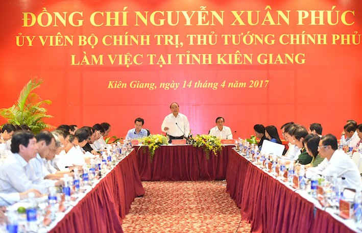 Thủ tướng Nguyễn Xuân Phúc làm việc tại Kiên Giang - Ảnh: Chinhphu.vn 