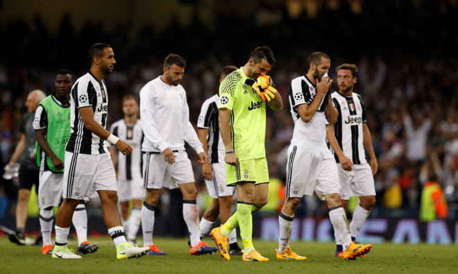 Nỗi buồn thất trận của các cầu thủ Juventus