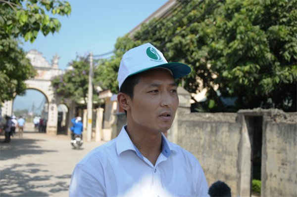 ông Dương Trung Tuấn, Phó bí thư Huyện ủy, Chủ tịch UBND huyện trả lời phỏng vấn báo Tài nguyên và Môi trường