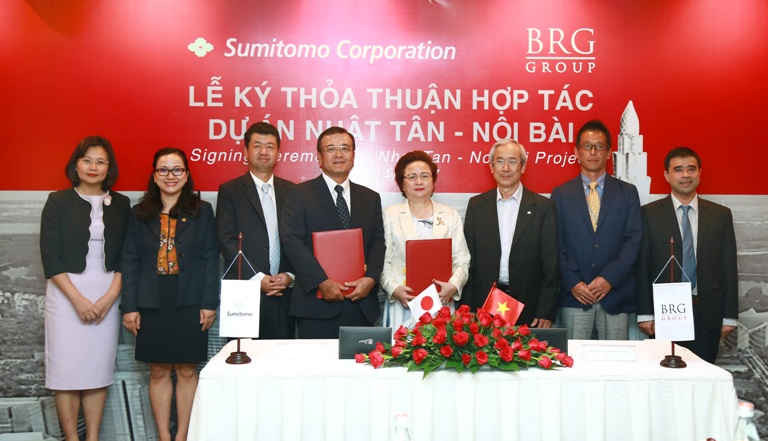Tập đoàn BRG ký kết hợp tác với Tập đoàn Sumitomo về dự án Nhật Tân - Nội Bài tháng 4/2017