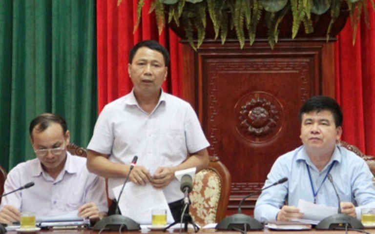 Ông Nguyễn Hồng Lâm- Chủ tịch UBND huyện Quốc Oai thông tin về tình cấp GCN quyền sử dụng đất