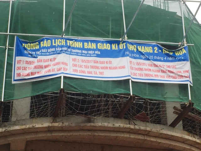 Hàng loạt sai phạm của chủ đầu tư trong việc triển khai xây dựng chợ Thắng đã được các cơ quan chức năng huyện Hiệp Hòa và tỉnh Bắc Giang chỉ ra