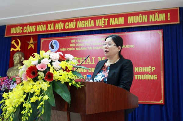 Thứ trưởng Nguyễn Thị Phương Hoa phát biểu khai mạc buổi lễ