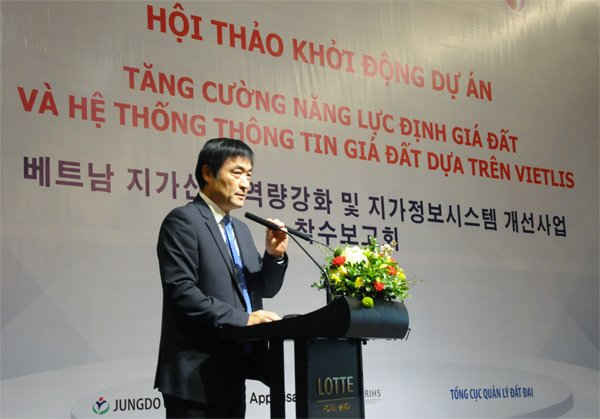 Giám đốc KOICA tại Việt Nam Kim Jinoh phát biểu tại Hội nghị